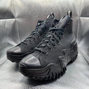 Size M 10 W 11.5 Converse Run Star Motion High Triple Black Unisex Shoes 172065C